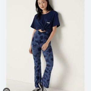 Victoria’s Secret wide leg tie dyed yoga pants flare